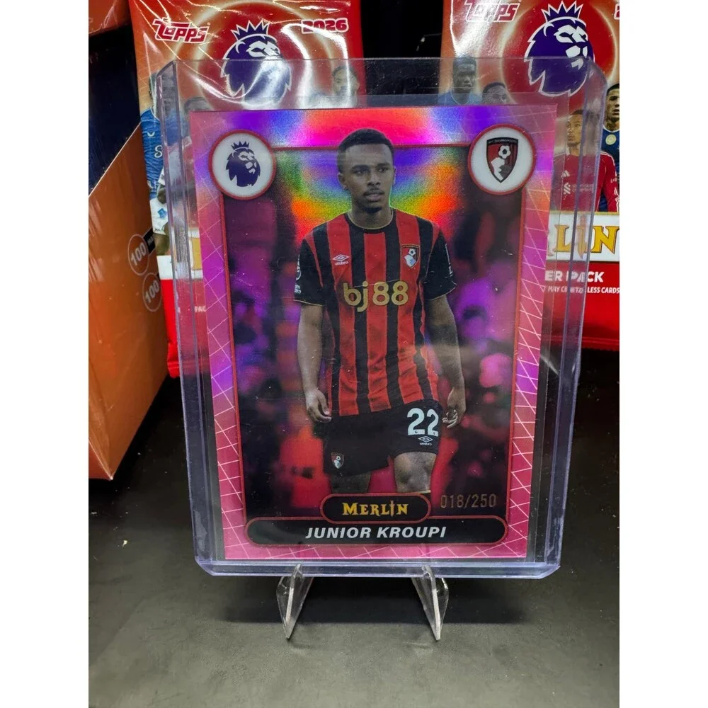 2026 Topps Merlin Premier League #5 Junior Kroupi, AFC Bournemouth Mojo /250